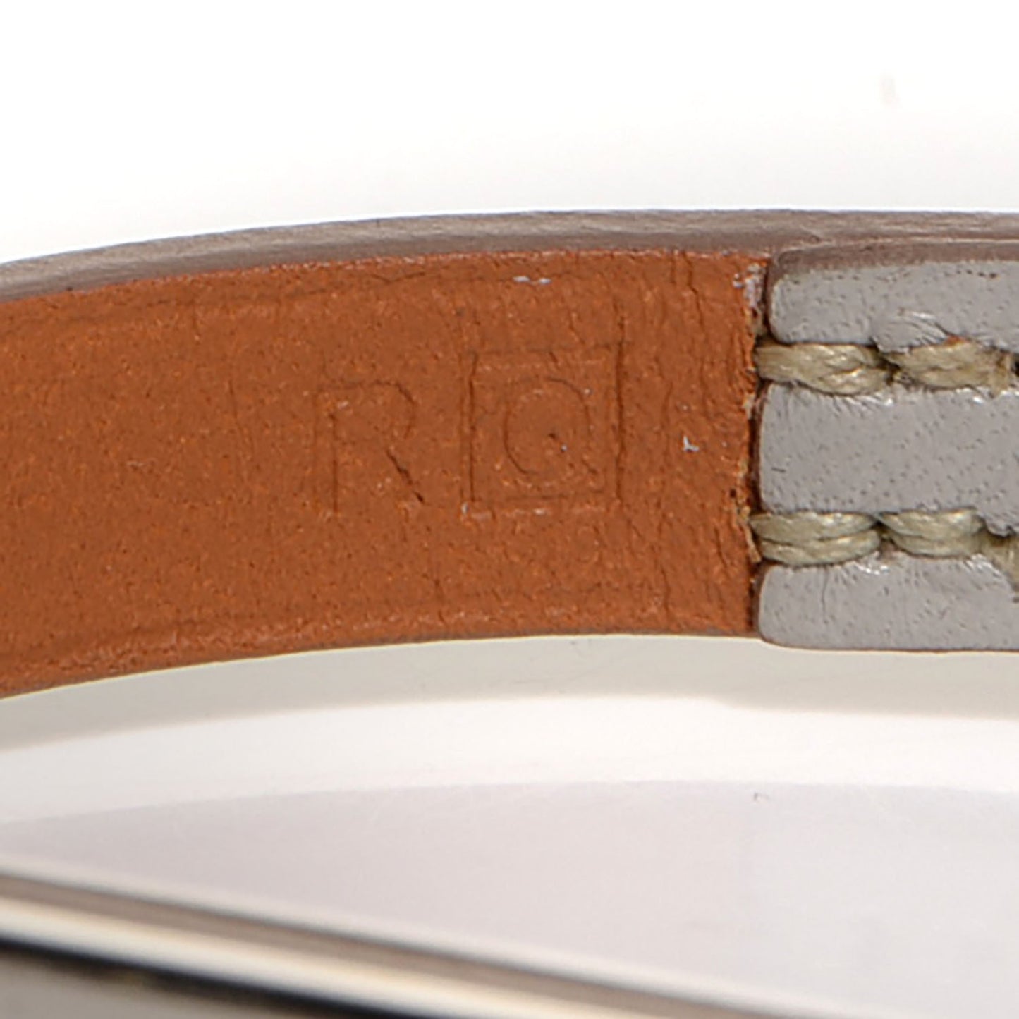 Tadelakt Micro Kelly Bracelet Gris Perle XS