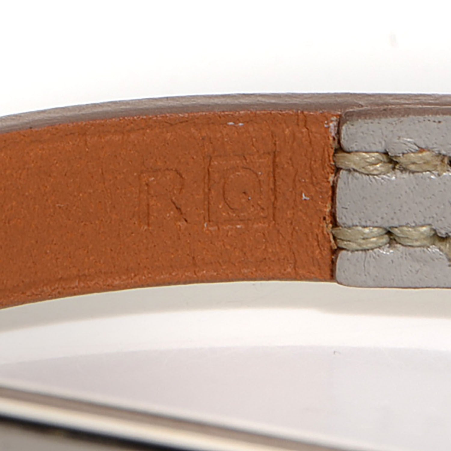 Hermes Tadelakt Micro Kelly Bracelet Gris Perle XS 7 of 10