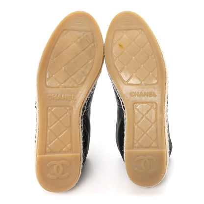 Chanel Lambskin CC Espadrilles 36 Black 6 of 11