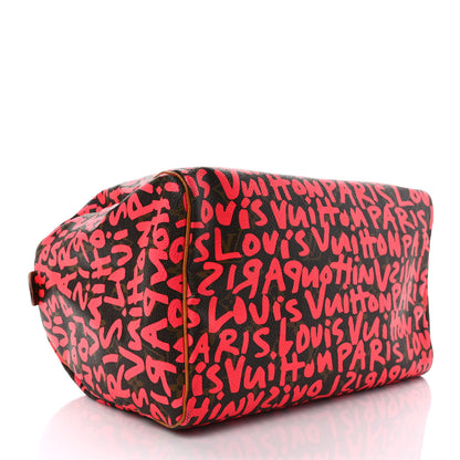 Louis Vuitton Monogram Graffiti Speedy 30 Fuchsia 4 of 9