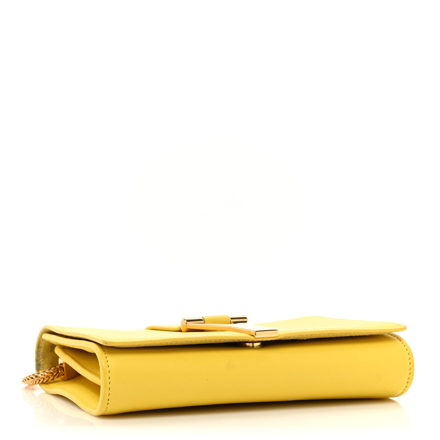 Saint Laurent Calfskin Mini Y Ligne Crossbody Pochette Bag Yellow 4 of 24