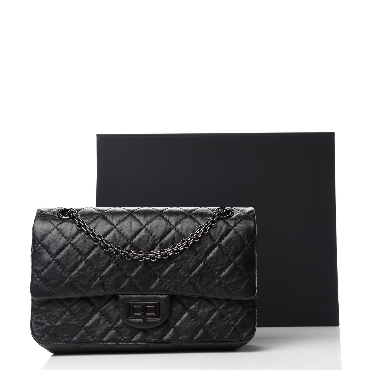 Chanel Aged Calfskin Quilted 2.55 Reissue 225 Flap So Black 12 of 12