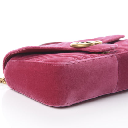 Gucci Velvet Matelasse Small GG Marmont Shoulder Bag Light Raspberry Rose 5 of 8