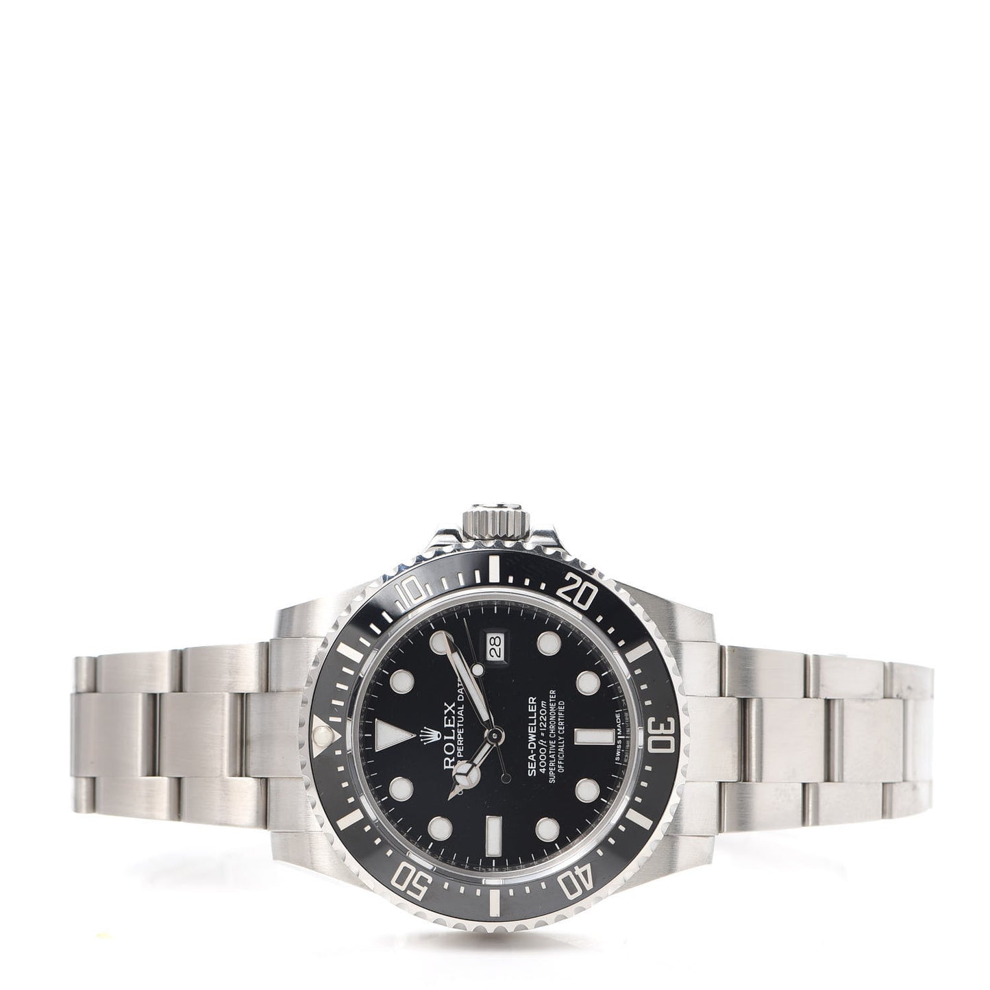 Stainless Steel 40mm Oyster Perpetual Date Sea-Dweller Watch Black 116600