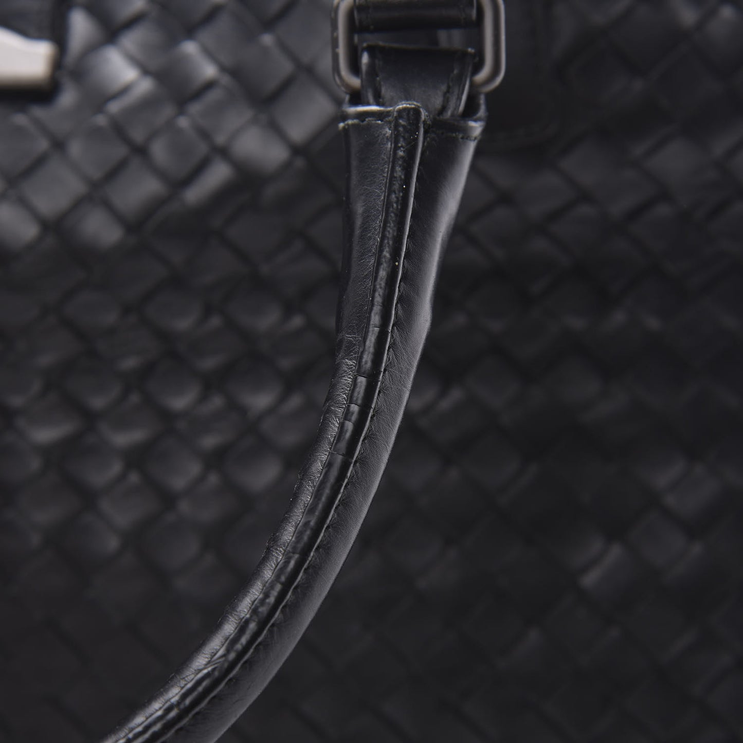 Nappa Intrecciato Medium Roma Tote Black