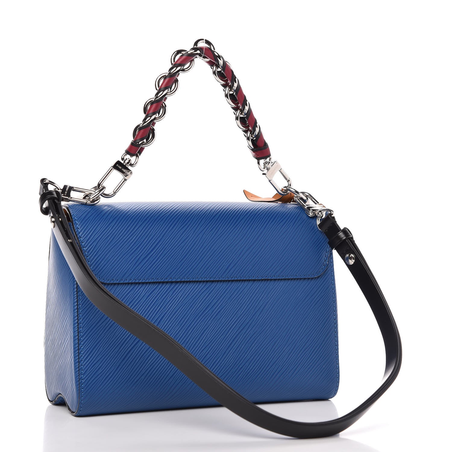 Louis Vuitton Epi Twist Braided Strap Shoulder Bag MM Bleu Roi 3 of 9