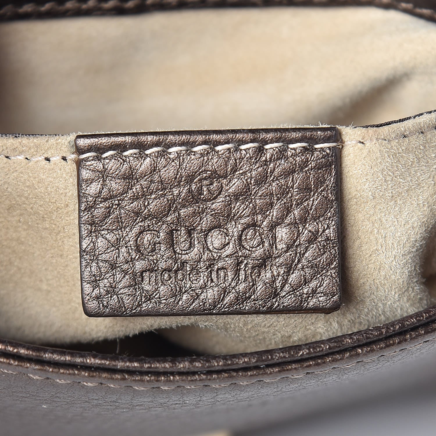 Gucci Metallic Pebbled Calfskin Small 1973 Chain Shoulder Bag Winter Leaf 6 of 14