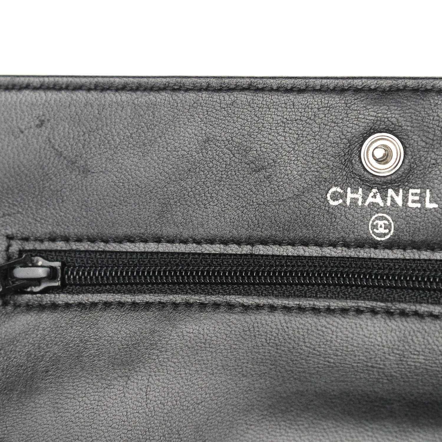 Chanel Lambskin Quilted Wallet On Chain WOC Black 18 of 19