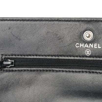 Chanel Lambskin Quilted Wallet On Chain WOC Black 18 of 19