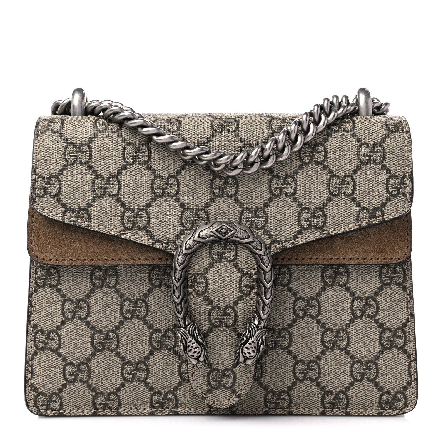 Gucci GG Supreme Monogram Mini Dionysus Shoulder Bag Taupe 1 of 9