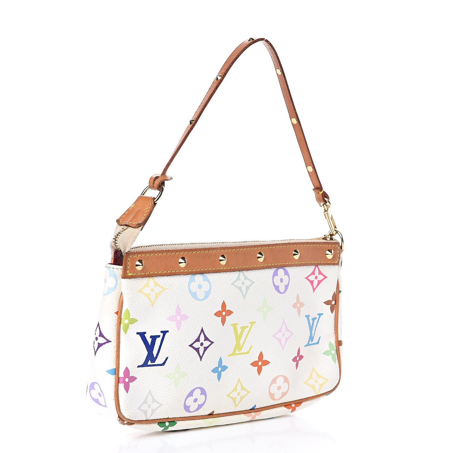 Louis Vuitton Monogram Multicolor Pochette Accessories White 3 of 14