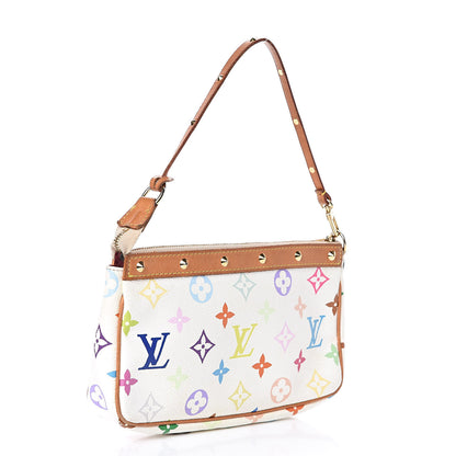 Louis Vuitton Monogram Multicolor Pochette Accessories White 3 of 14