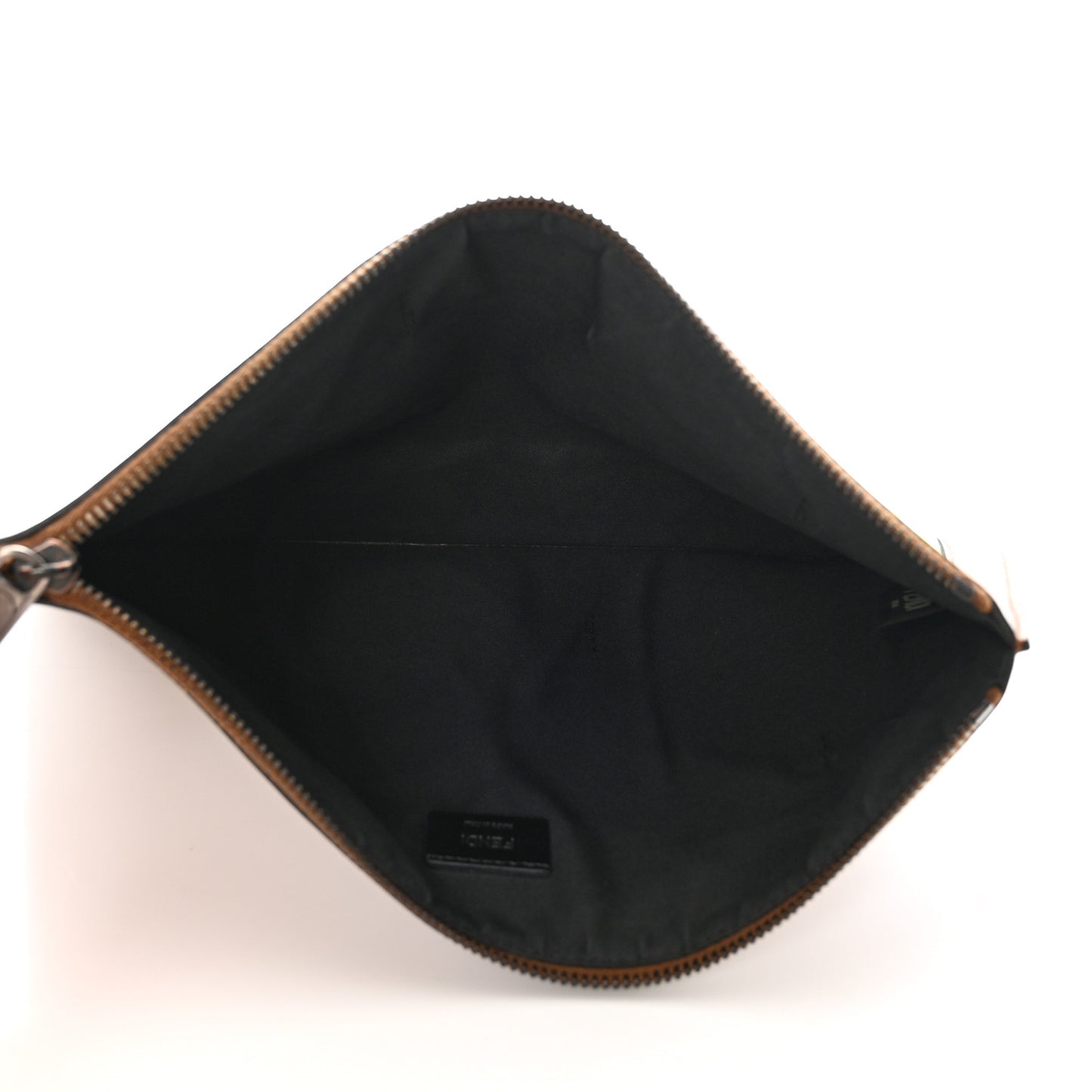 Vitello Century Lined Monster Eyes Pouch Moka Multicolor