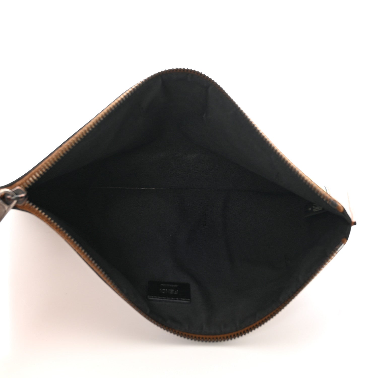 Fendi Vitello Century Lined Monster Eyes Pouch Moka Multicolor 5 of 11