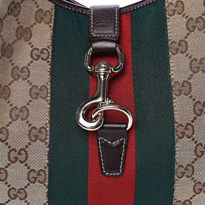 Gucci Monogram Web Jackie O Bouvier Hobo Dark Brown 16 of 16