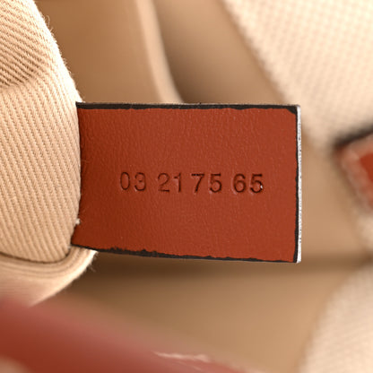 Chloe Cotton Calfskin Small Woody Ribbon Tote White Brown 7 of 12