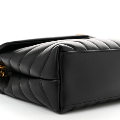Saint Laurent Calfskin Y Quilted Monogram Small Loulou Chain Satchel Black 9 of 11