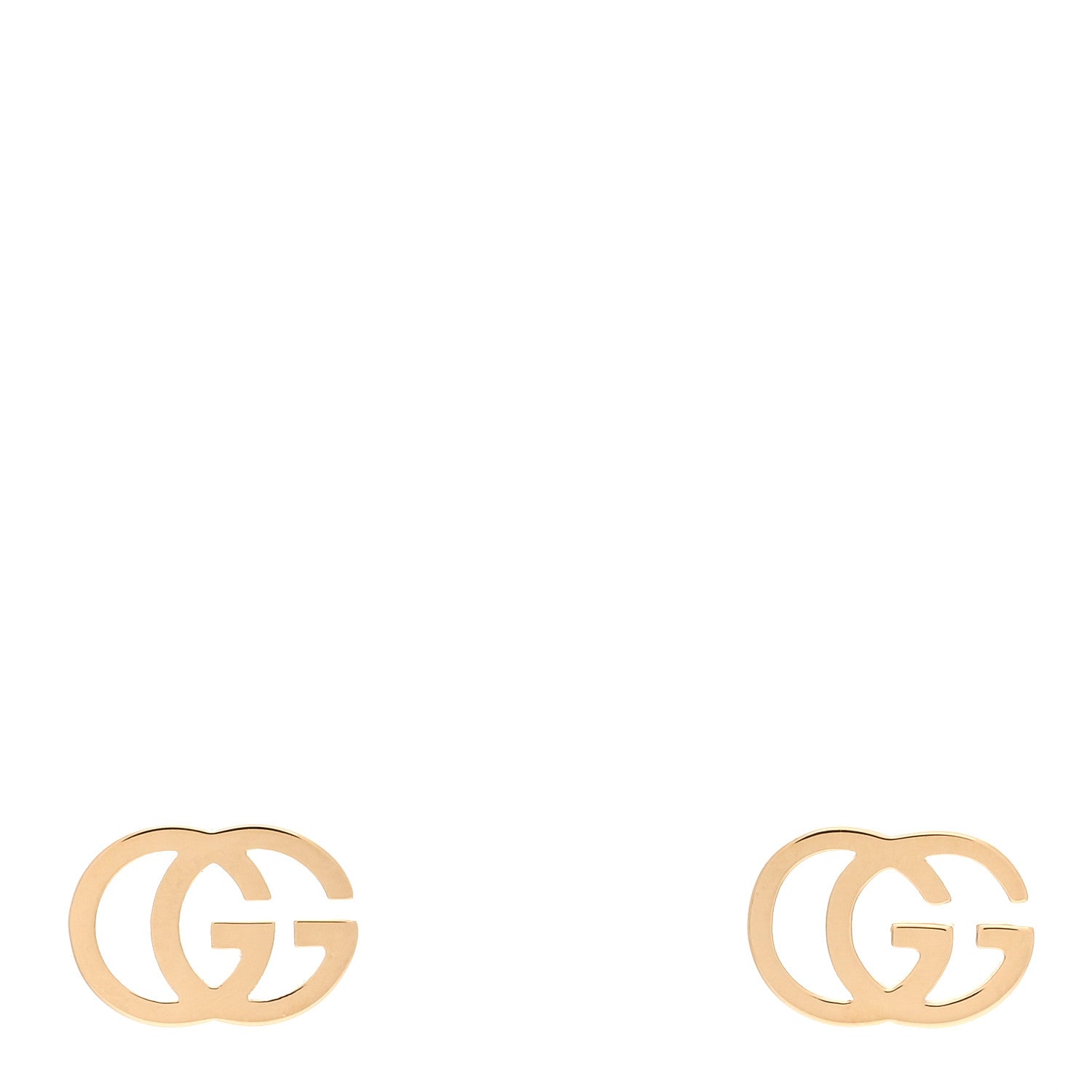 Gucci 18K Yellow Gold Running G Stud Earrings 1 of 4
