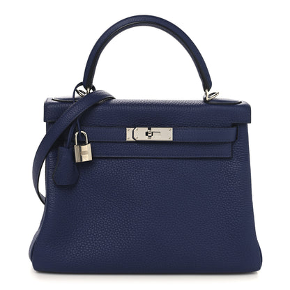 Hermes Togo Kelly Retourne 28 Bleu Encre 1 of 12