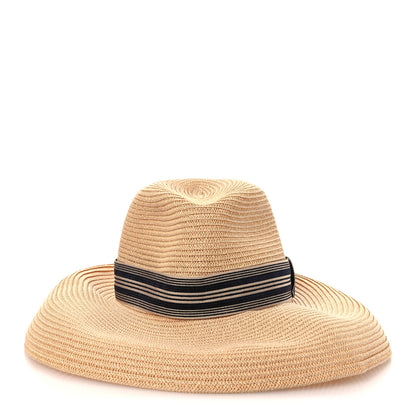 Christian Dior Straw Brim Hat 57 Natural 3 of 8