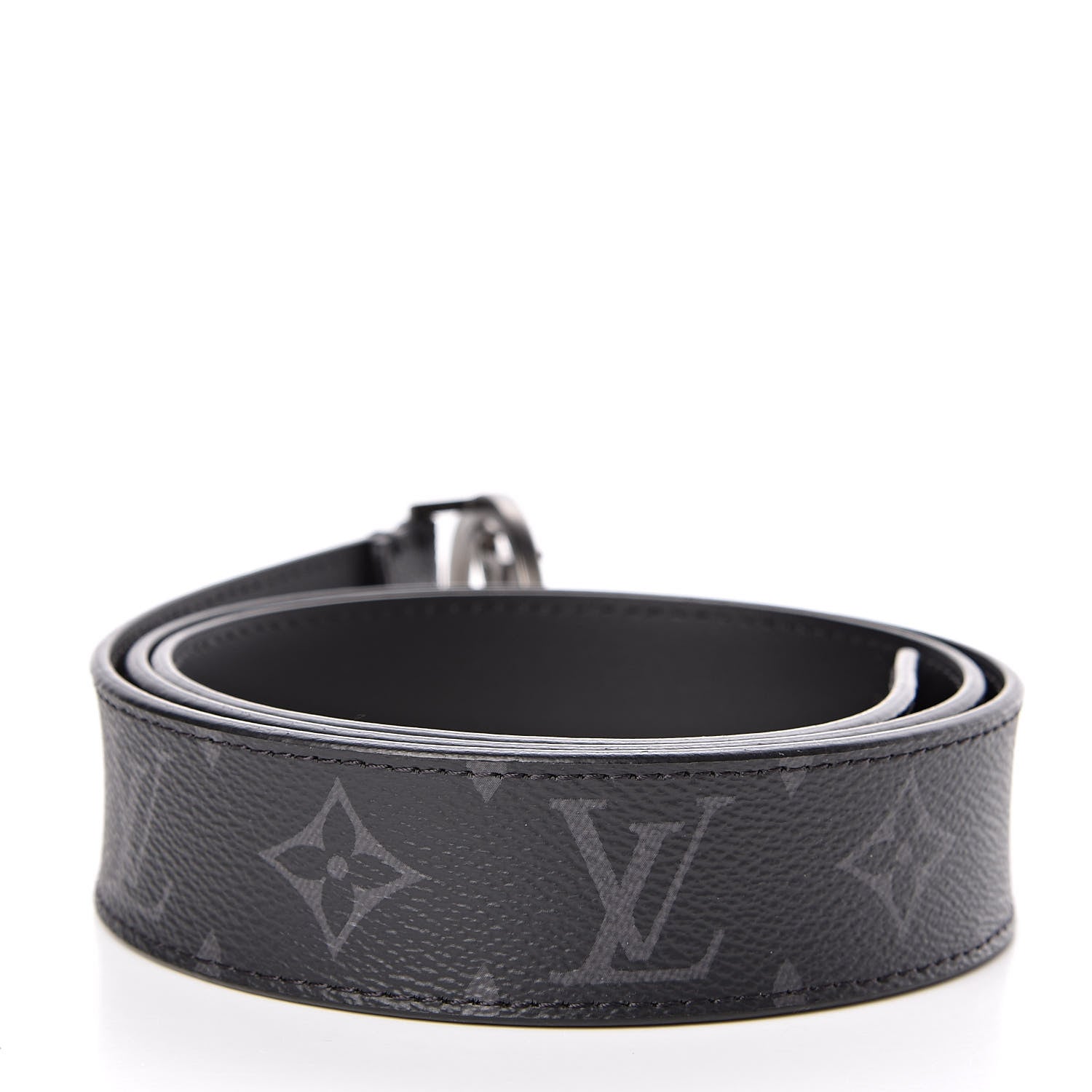 Louis Vuitton Calfskin Monogram Eclipse 40 mm LV Circle Belt 95 38 3 of 7