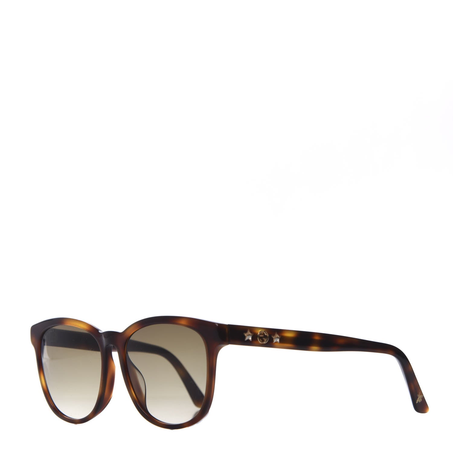 Gucci Round Frame Star Sunglasses GG0232SK Tortoiseshell 1 of 8