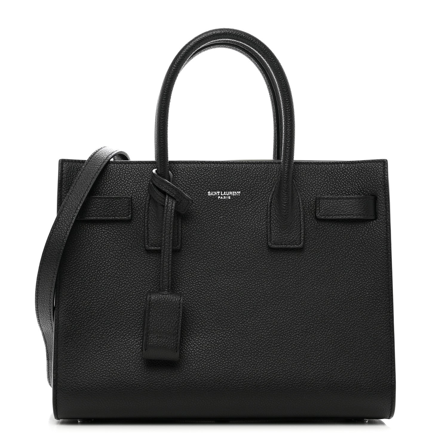 Saint Laurent Grained Calfskin Baby Sac De Jour Black 1 of 9