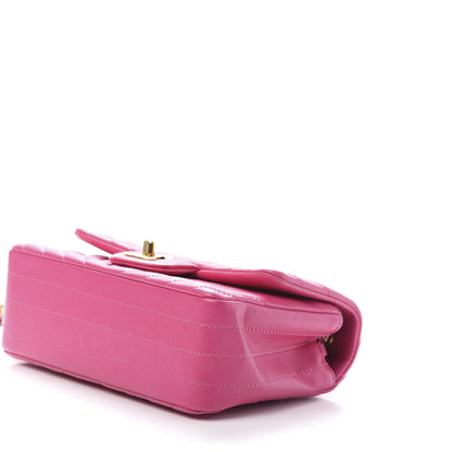 Chanel Lambskin Chevron Quilted Mini Rectangular Flap Fuchsia 9 of 11