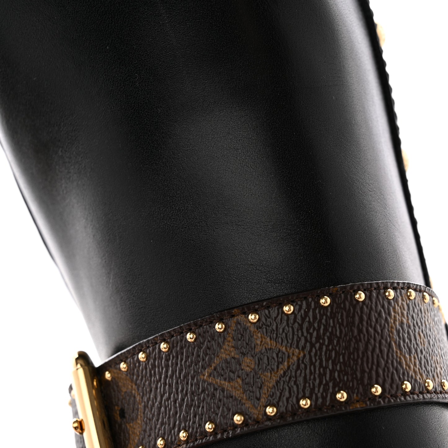 Calfskin Patent Monogram Cottage Clog Mules 38 Black