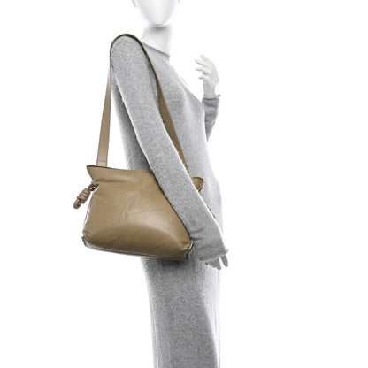 Loewe Shiny Nappa Lambskin Puffer Flamenco Knot Clutch Clay Green 2 of 9