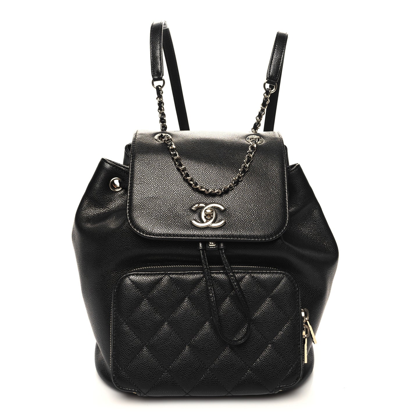 Caviar Quilted Business Affinity Backpack Black