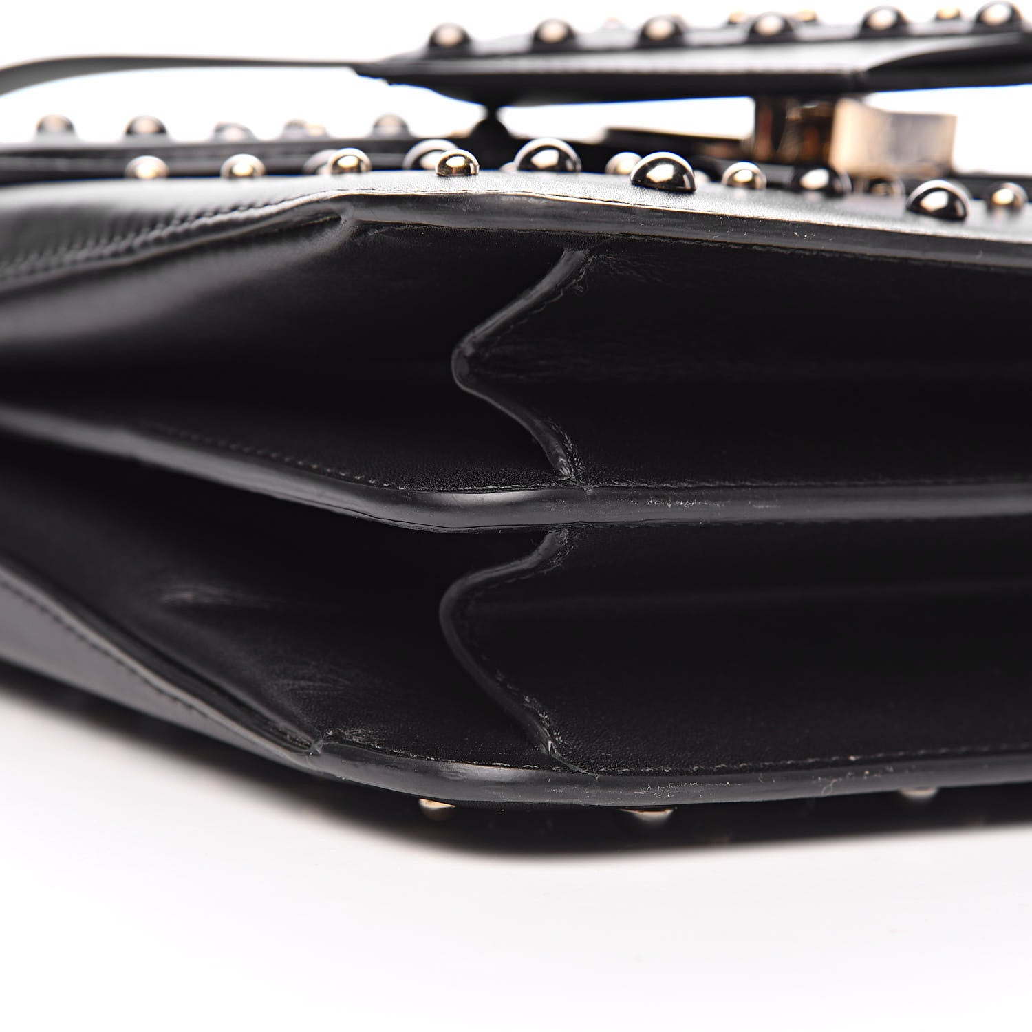 Versace Nappa Studded Medium DV ONE Satchel Black 10 of 13