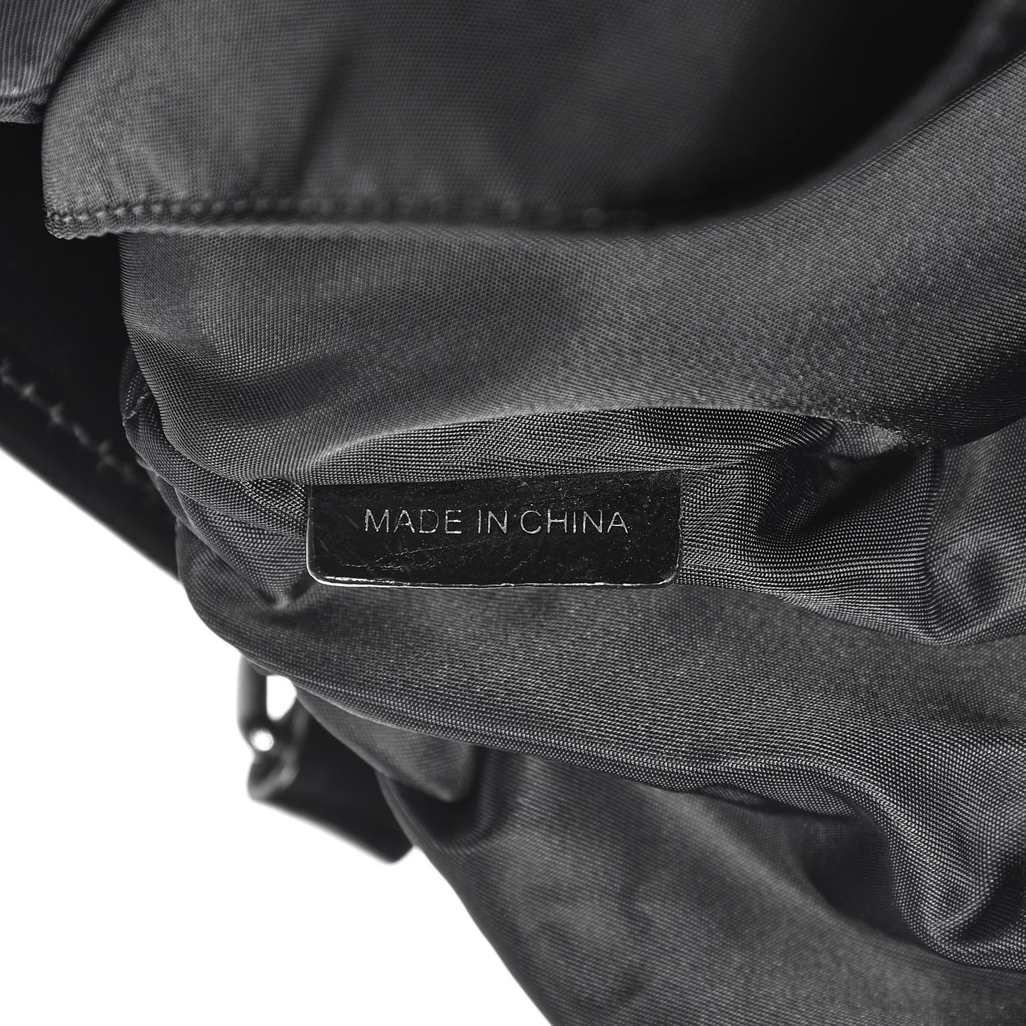 Nylon Beat Check Diaper Bag Black