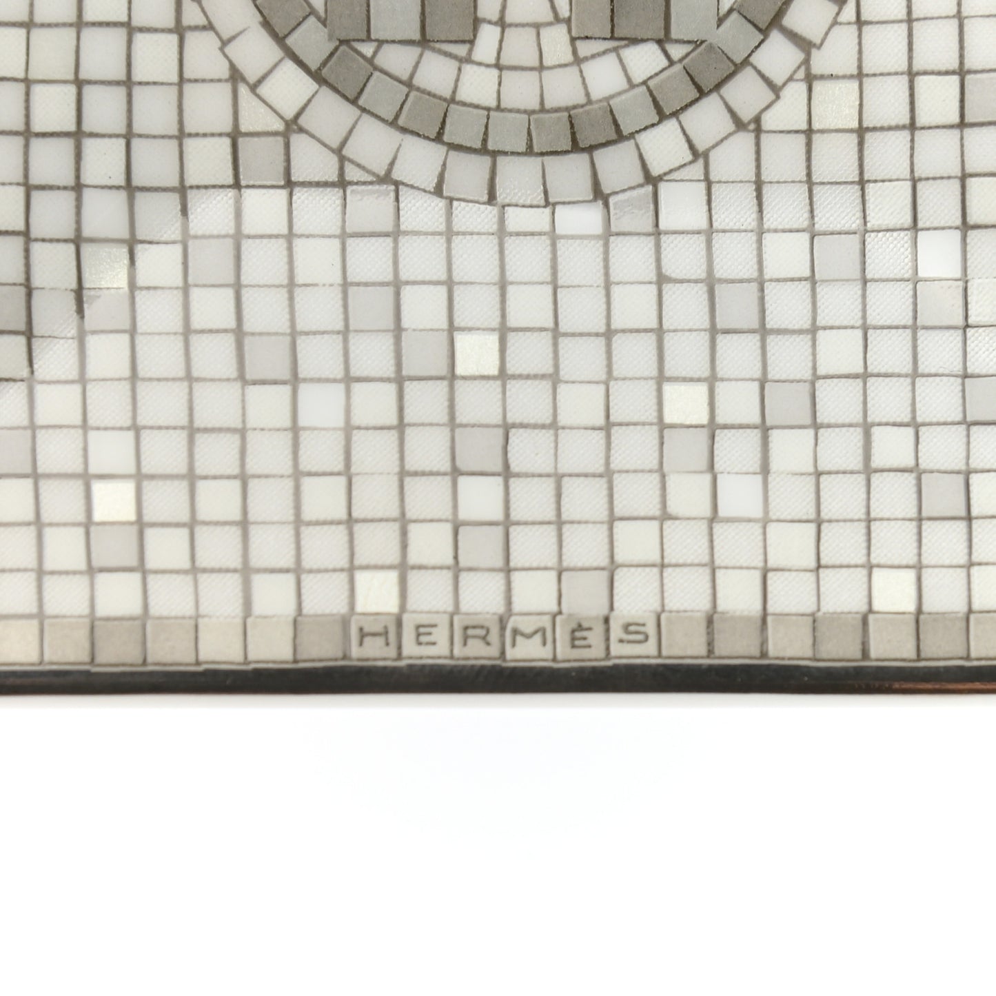 Porcelain Mosaique Au 24 Platinum Square Plate N°1