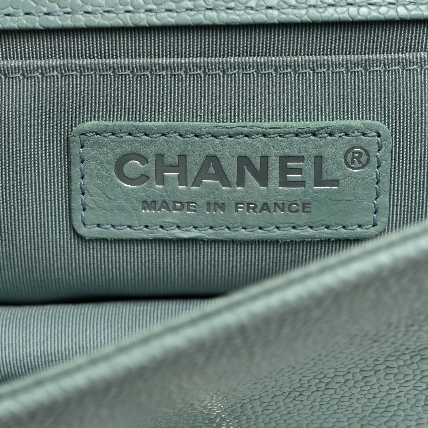 Chanel Caviar Chevron Quilted Small Boy Flap Light Blue 6 of 10
