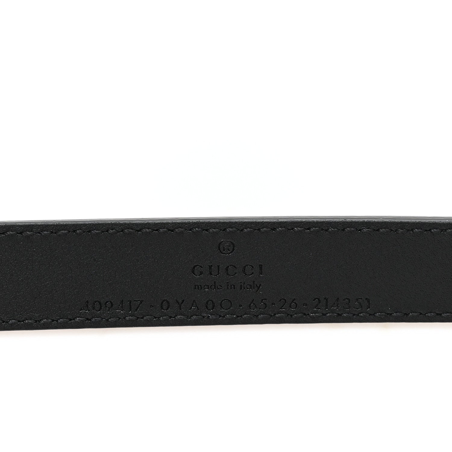 Gucci Calfskin Double G 20mm Belt 65 26 Black 3 of 5