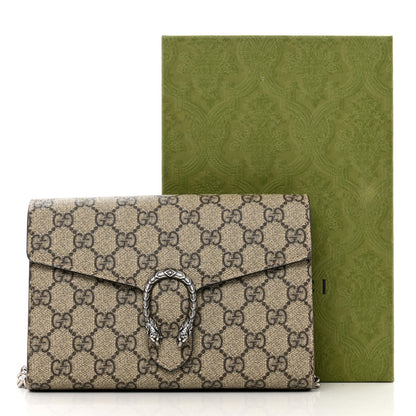 Gucci GG Supreme Monogram Mini Dionysus Chain Wallet Beige Taupe 12 of 12