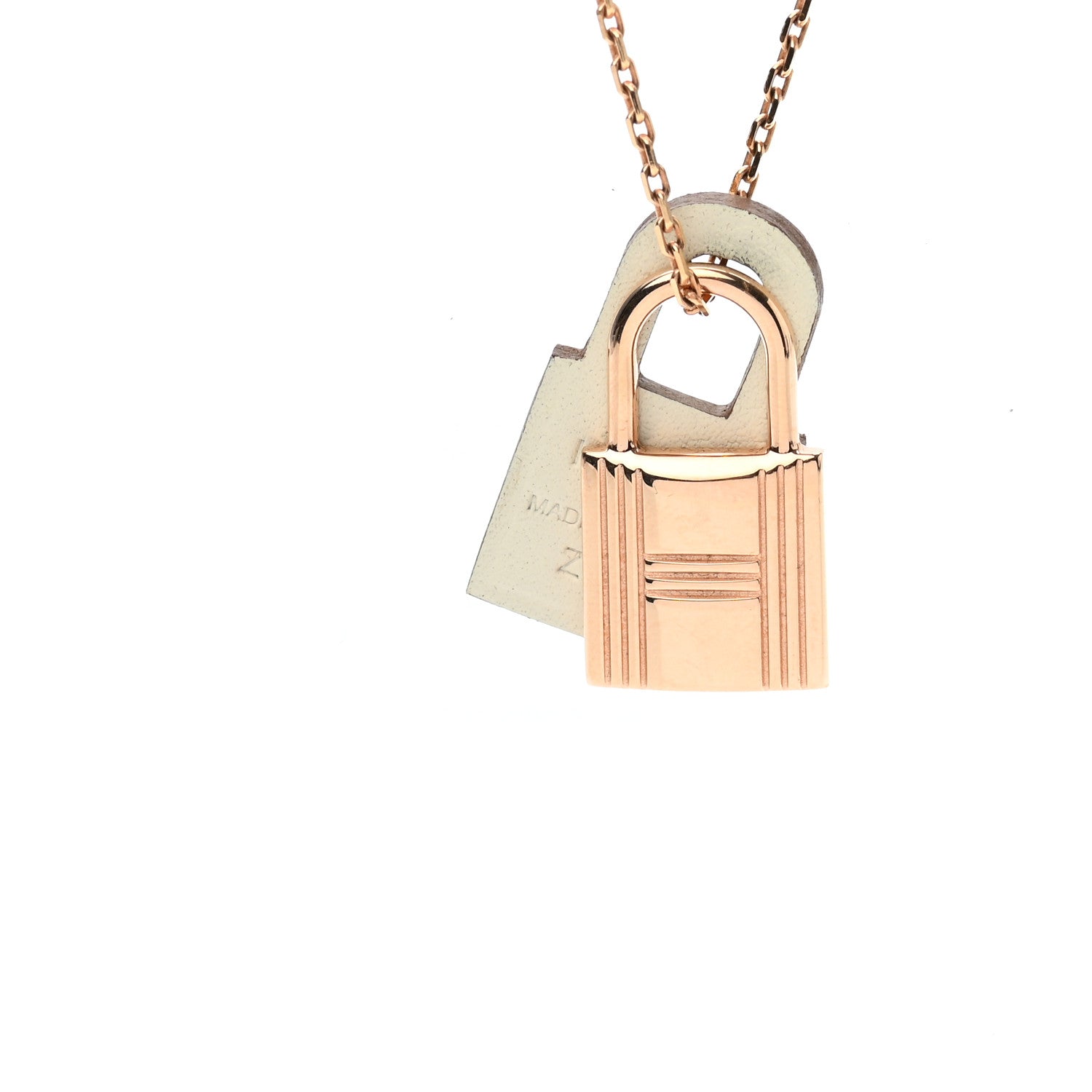 Hermes Swift Small O'Kelly Pendant Necklace White 4 of 8