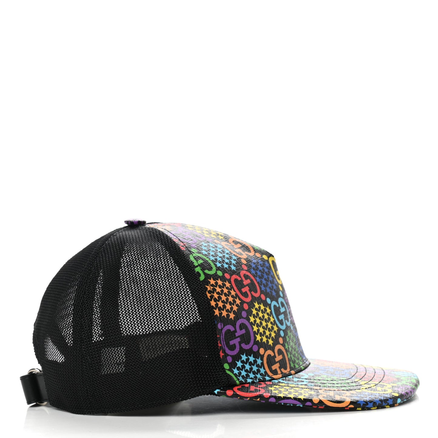 GG Supreme Monogram Psychedelic Baseball Hat Black