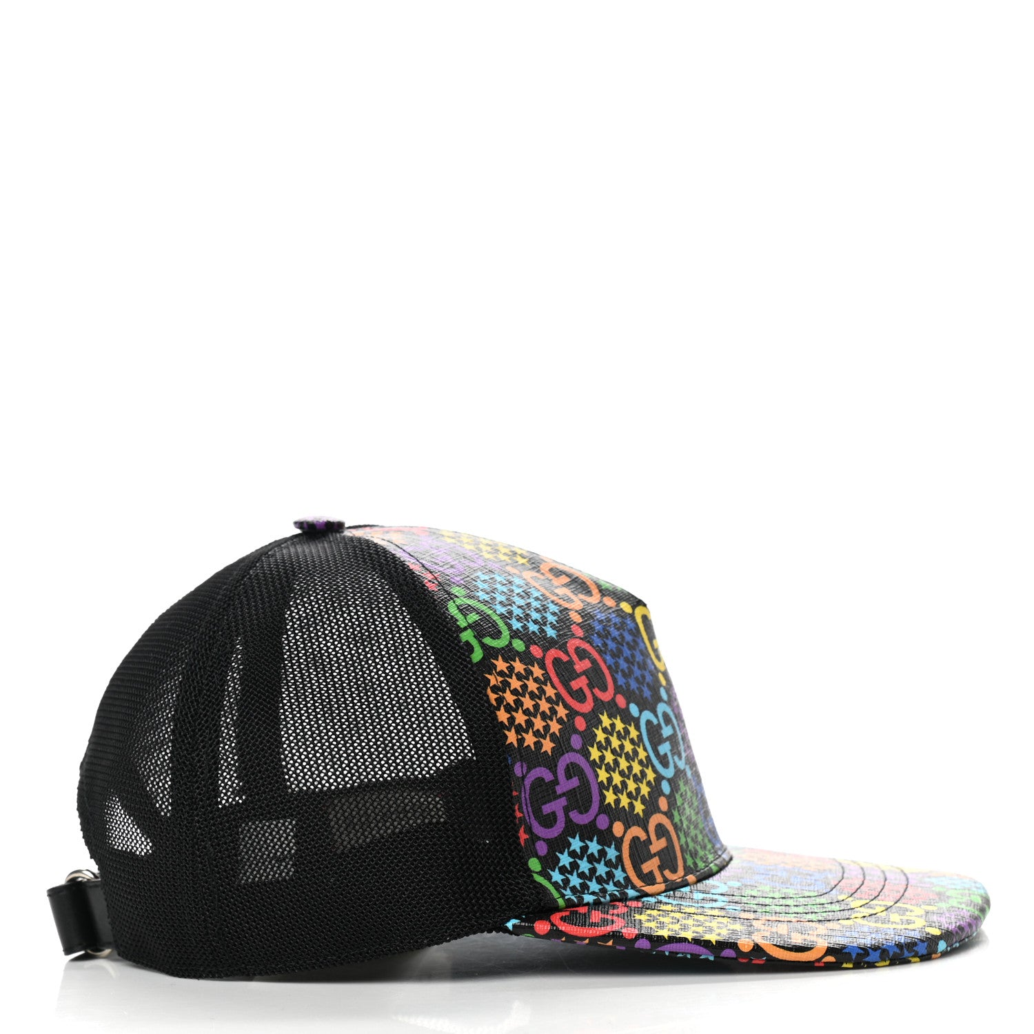 Gucci GG Supreme Monogram Psychedelic Baseball Hat Black 5 of 9
