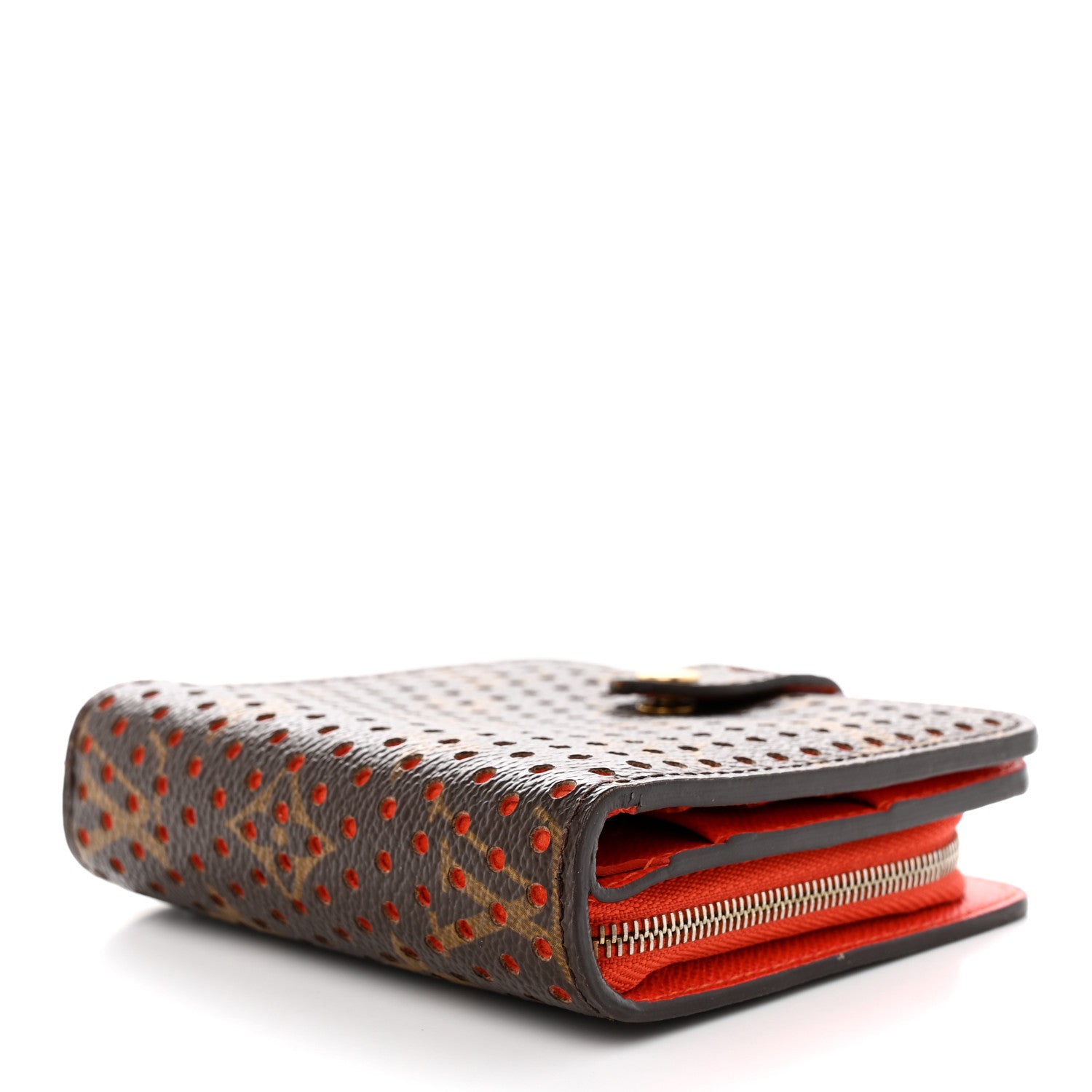 Louis Vuitton Monogram Perforated Compact Zipped Wallet Orange 4 of 11