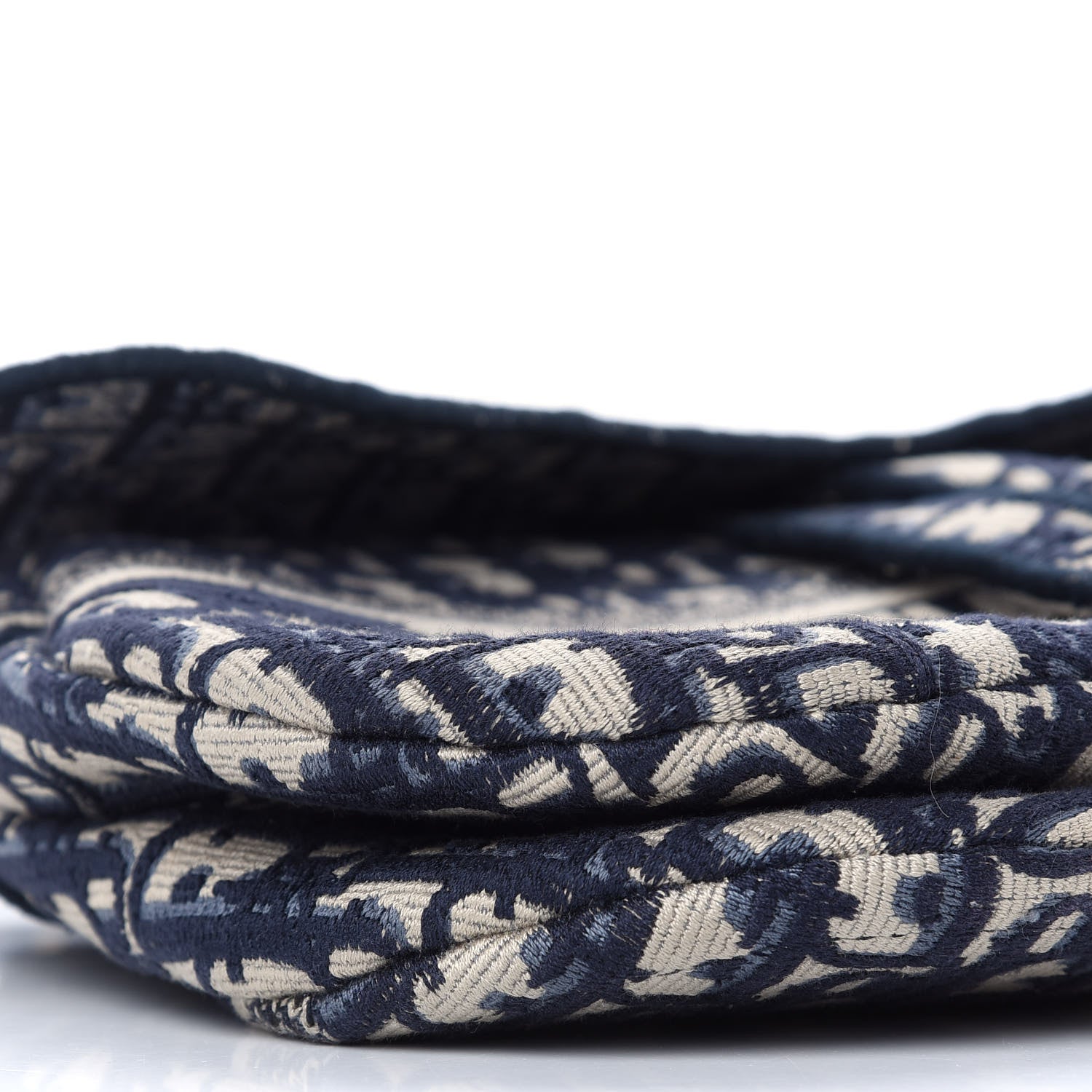 Christian Dior Oblique Embroidered Saddle Bag Blue 10 of 10