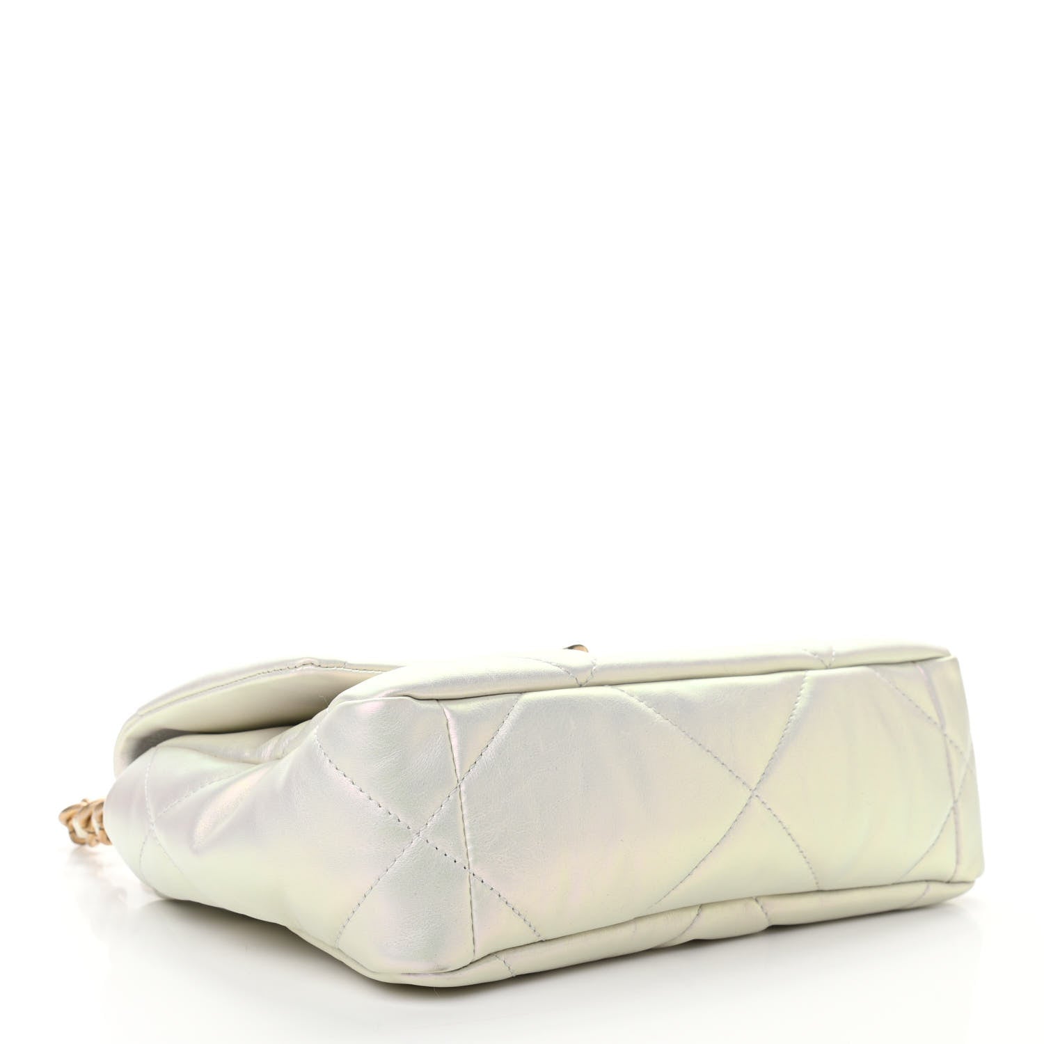 Chanel Iridescent Calfskin Quilted Medium Chanel 19 Flap White 4 of 11
