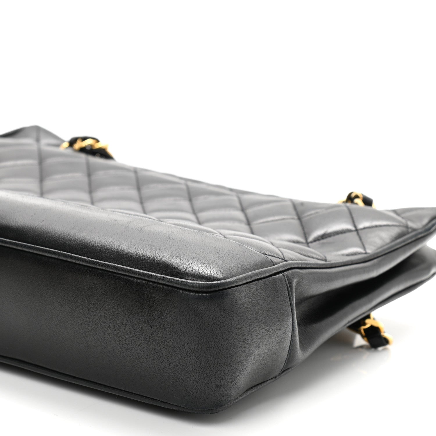 Chanel Lambskin Quilted Shoulder Bag Black 12 of 14