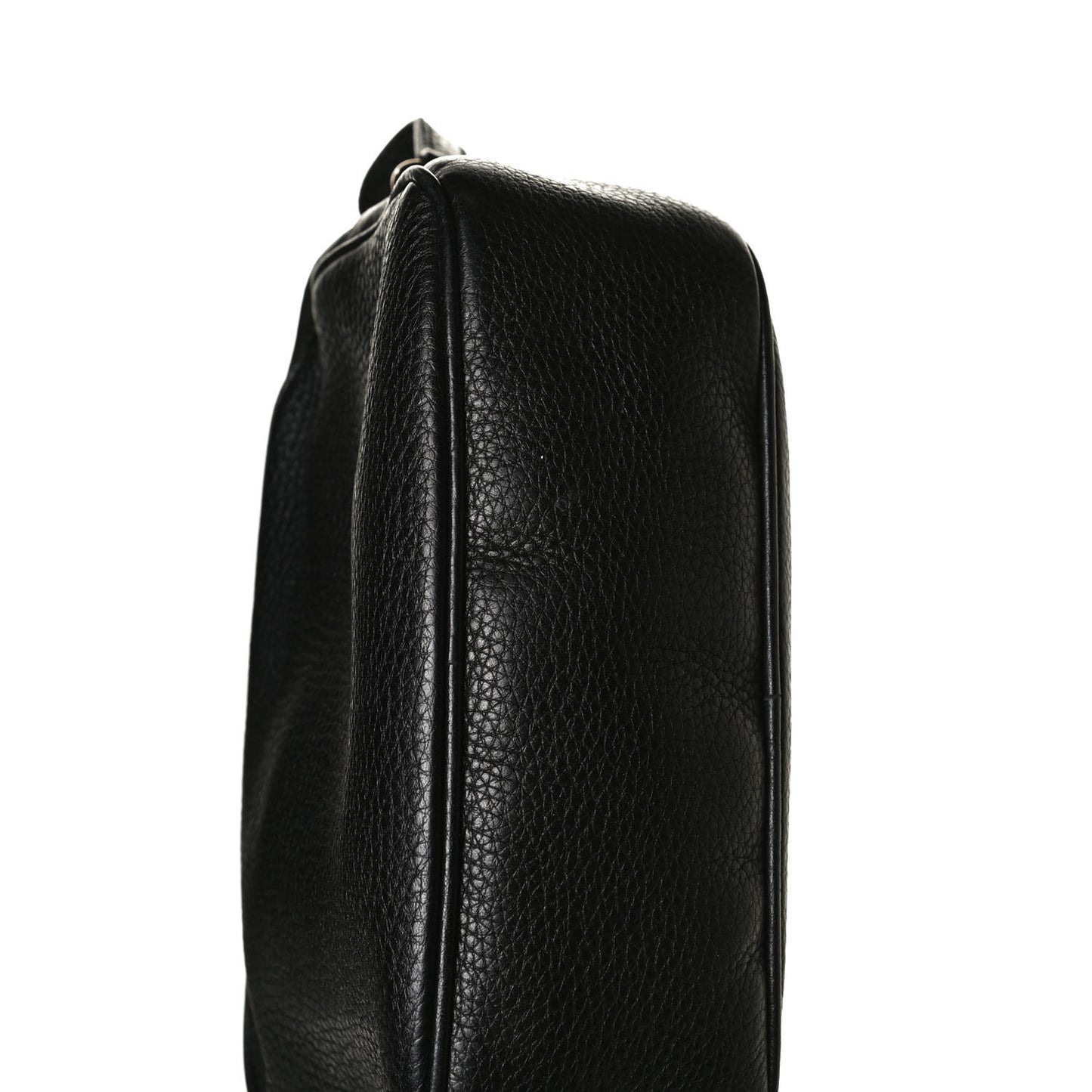 Pebbled Calfskin Small Soho Disco Bag Black