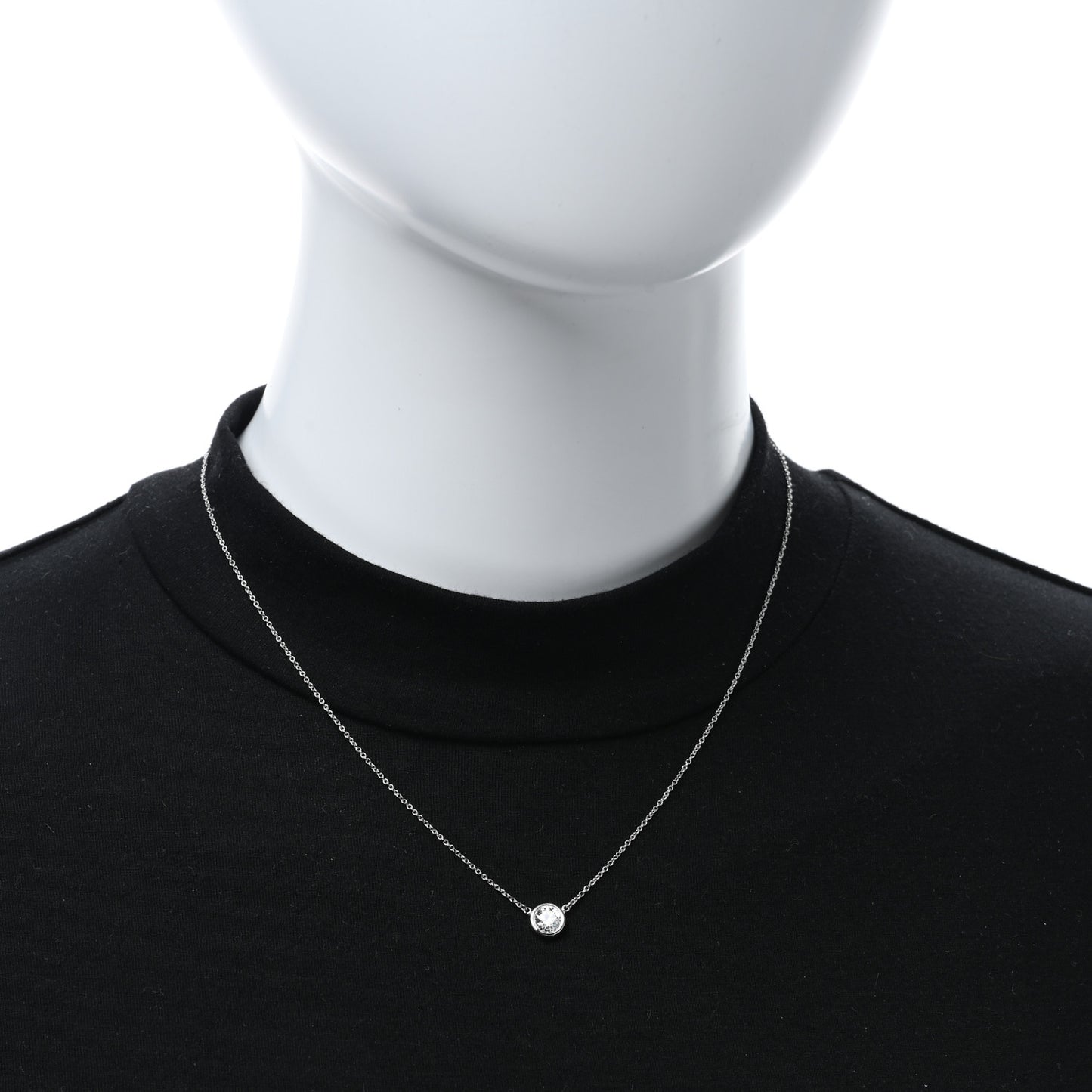Platinum Diamond .65ct Elsa Peretti Diamonds by the Yard Pendant Necklace