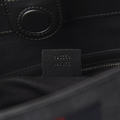 Gucci GG Supreme Monogram Web Tote Black Grey 8 of 11