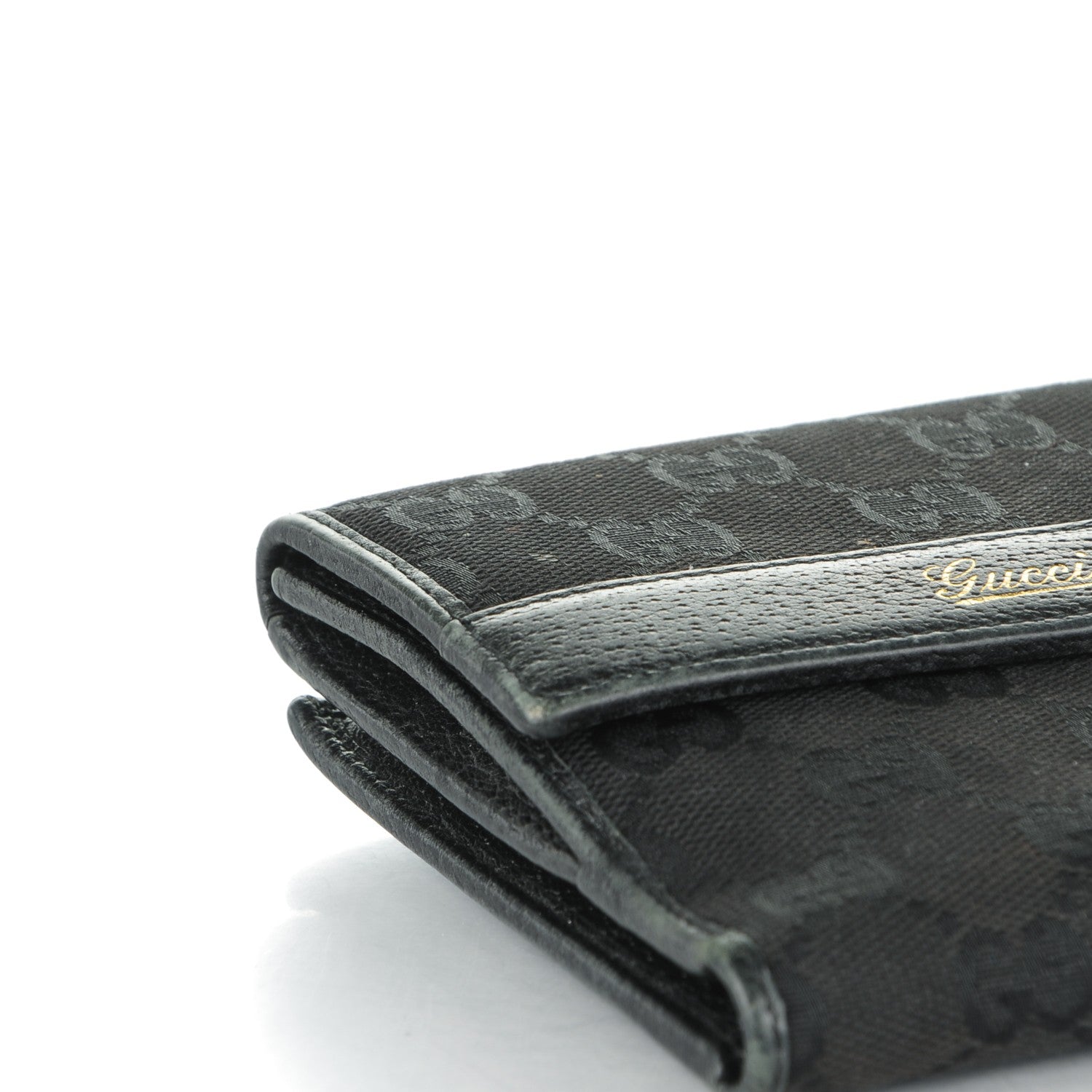 Gucci Monogram French Flap Wallet Black 5 of 8