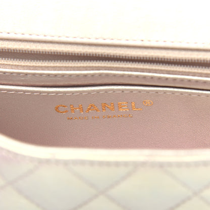 Chanel Iridescent Lambskin Quilted Mini Rectangular Flap Ivory 6 of 11