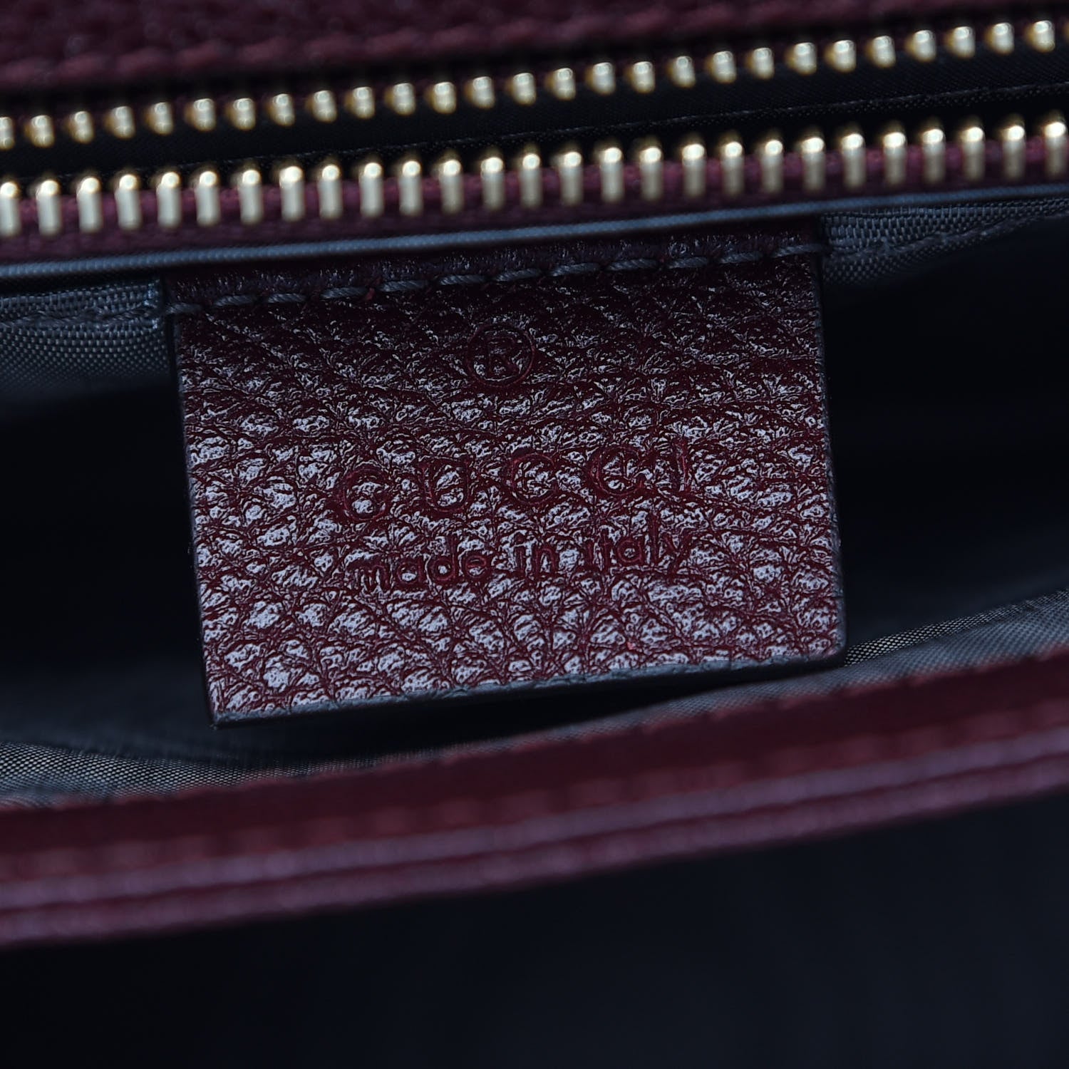 Gucci Grainy Calfskin Small Zumi Shoulder Bag Vintage Bordeaux 6 of 9